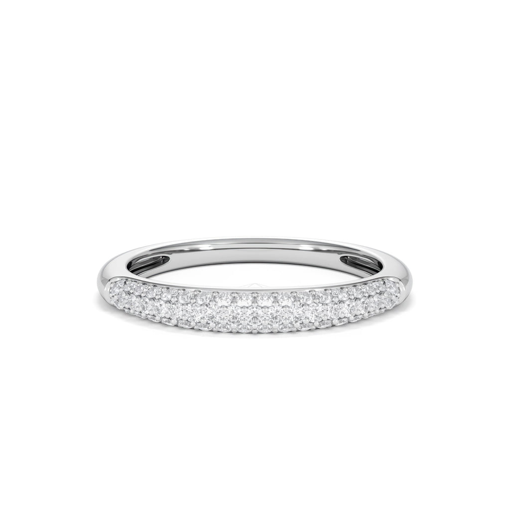 Lab Diamond Micro Pave Half Eternity Ring 0.30ct in 9k White Gold