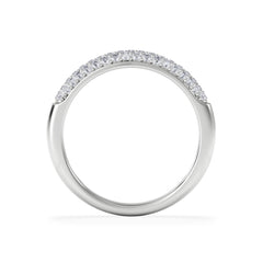 Lab Diamond Micro Pave Half Eternity Ring 0.30ct in 925 Silver