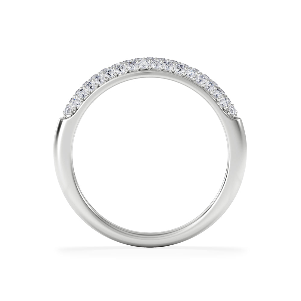 Lab Diamond Micro Pave Half Eternity Ring 0.30ct in 9k White Gold