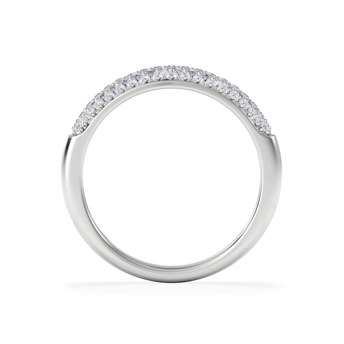 Lab Diamond Micro Pave Half Eternity Ring 0.30ct in 9k White Gold