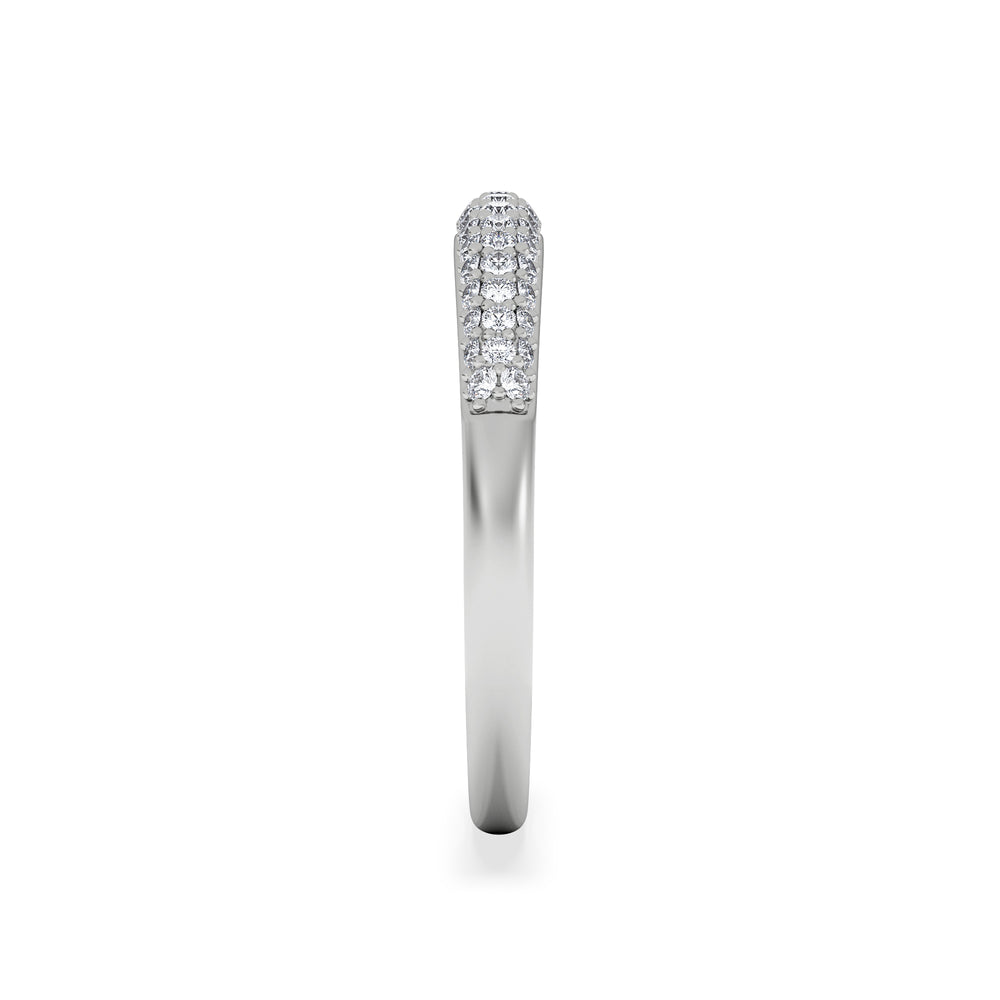 Lab Diamond Micro Pave Half Eternity Ring 0.30ct in 9k White Gold