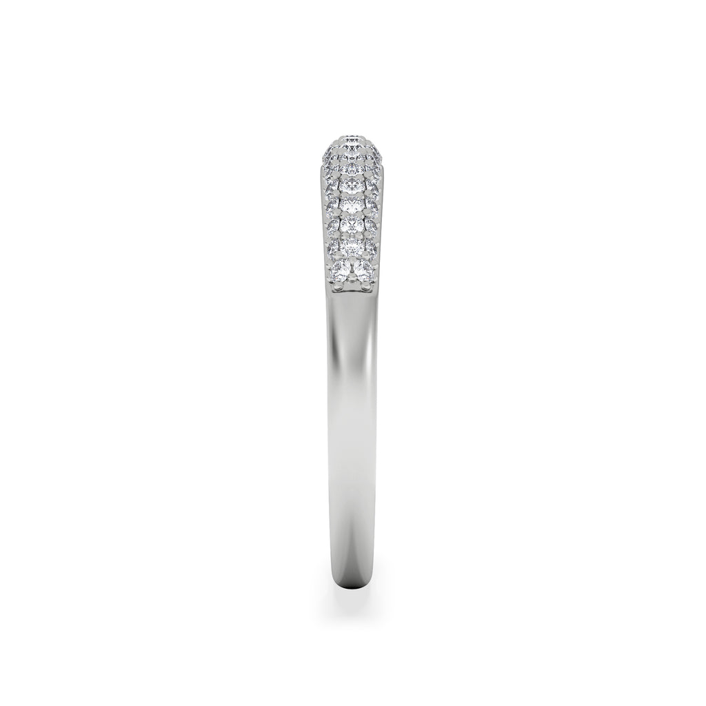 Lab Diamond Micro Pave Half Eternity Ring 0.30ct in 9k White Gold