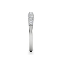 Lab Diamond Micro Pave Half Eternity Ring 0.30ct in 9k White Gold