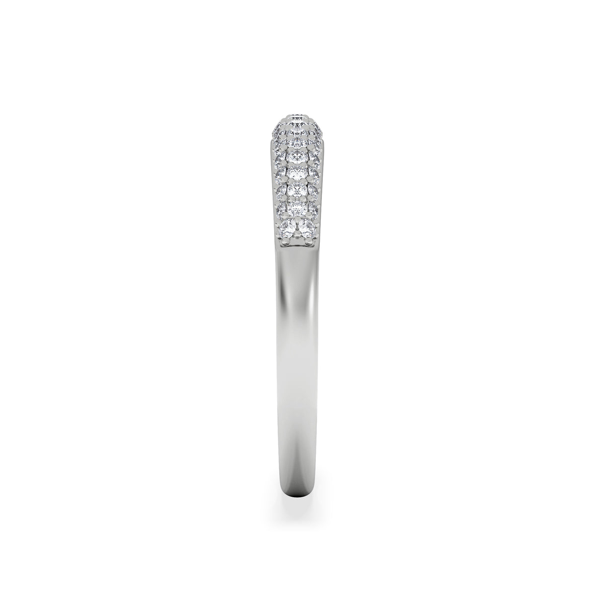 Lab Diamond Micro Pave Half Eternity Ring 0.30ct in 9k White Gold