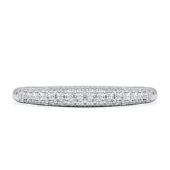 Lab Diamond Micro Pave Half Eternity Ring 0.30ct in 925 Silver