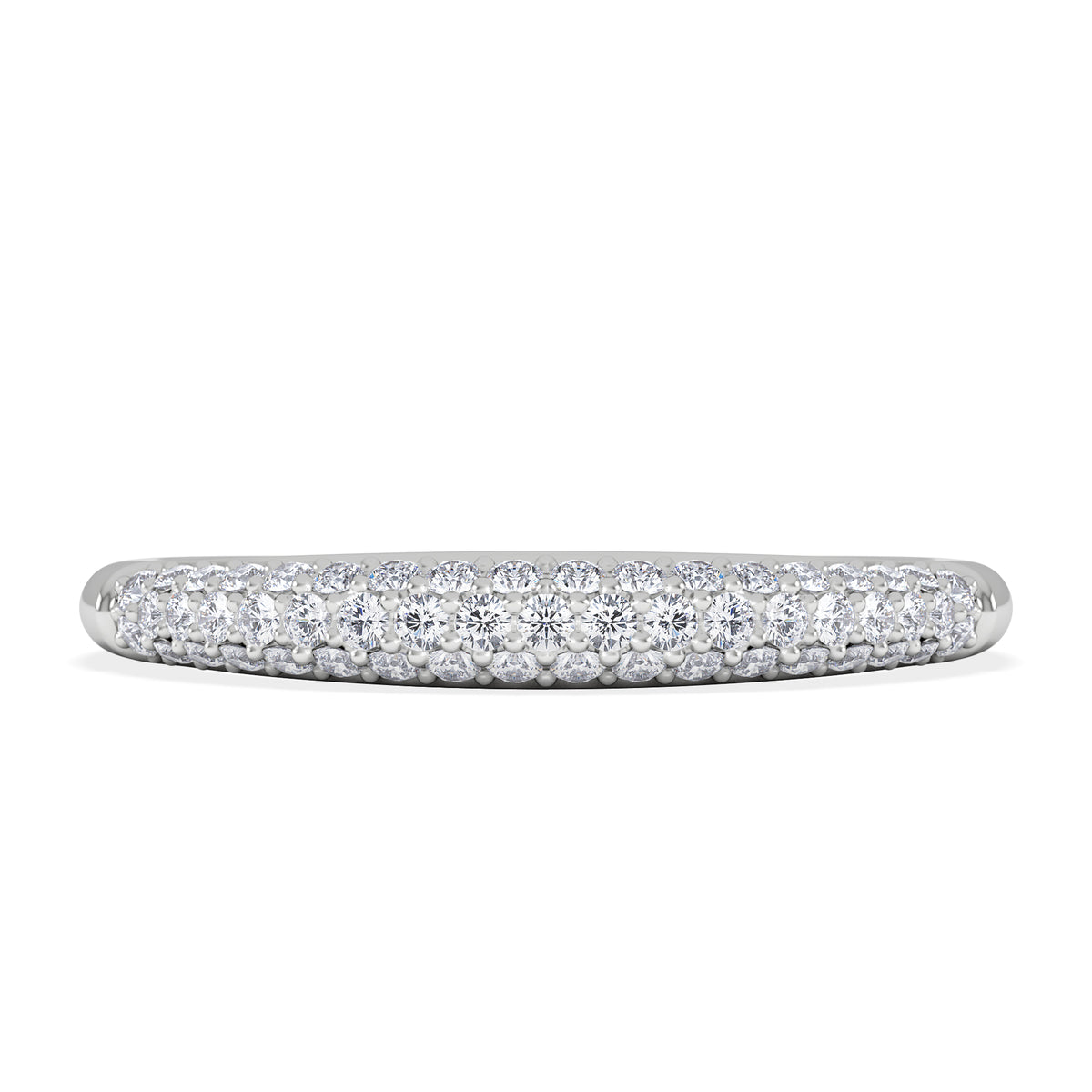 Lab Diamond Micro Pave Half Eternity Ring 0.30ct in 9k White Gold
