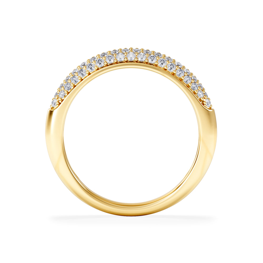 Lab Diamond Micro Pave Half Eternity Ring 0.50ct in 18k Gold Vermeil