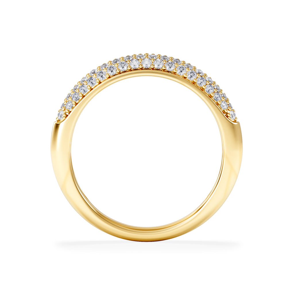 Lab Diamond Micro Pave Half Eternity Ring 0.50ct in 18k Gold Vermeil
