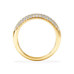 Lab Diamond Micro Pave Half Eternity Ring 0.50ct in 18k Gold Vermeil