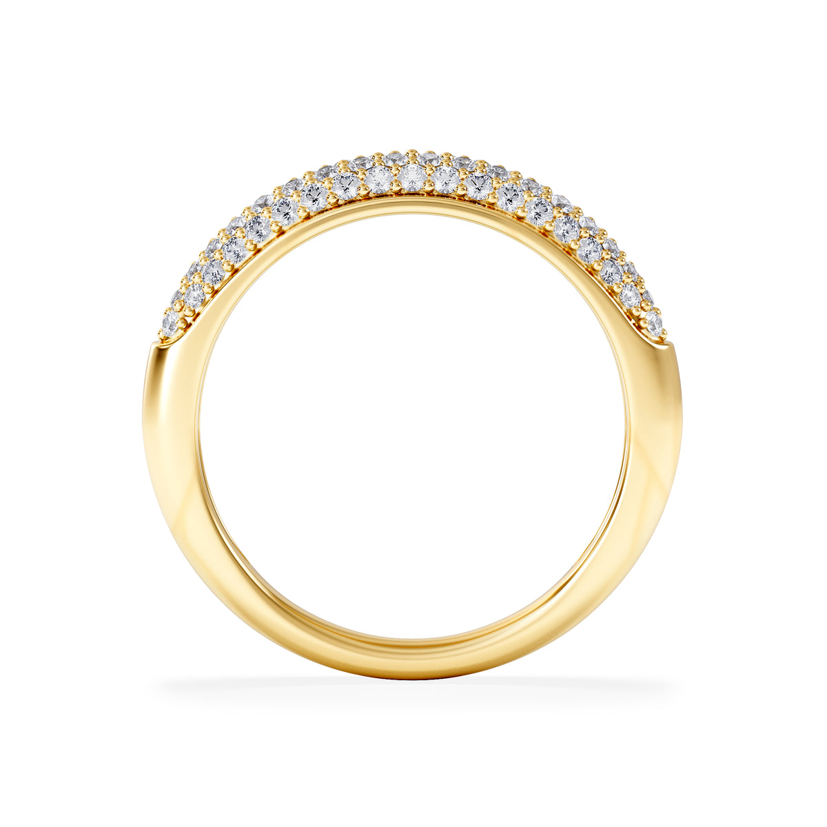 Lab Diamond Micro Pave Half Eternity Ring 0.50ct in 18k Gold Vermeil