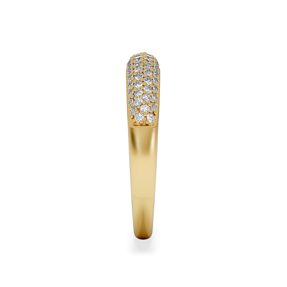 Lab Diamond Micro Pave Half Eternity Ring 0.50ct in 18k Gold Vermeil