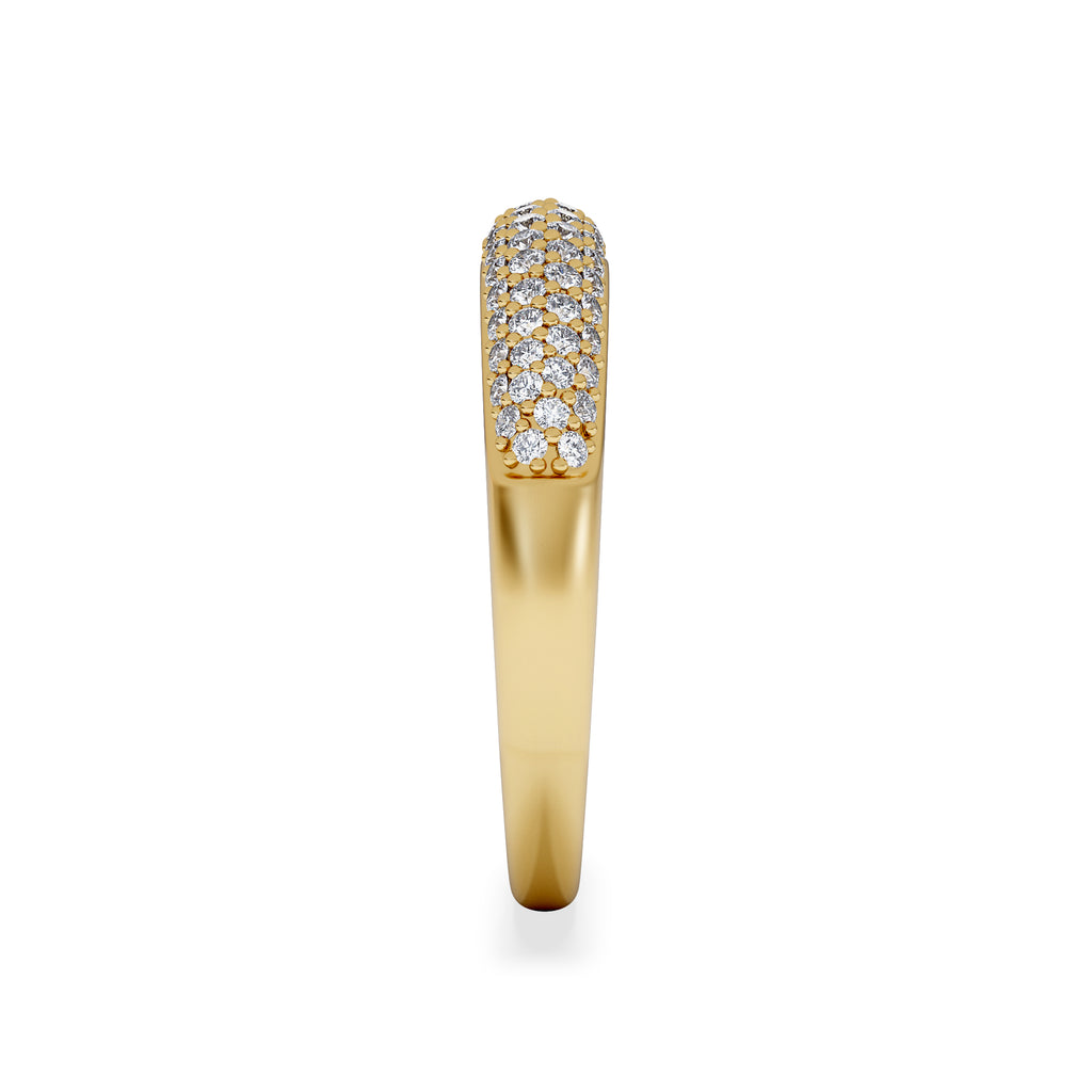 Lab Diamond Micro Pave Half Eternity Ring 0.50ct in 18k Gold Vermeil