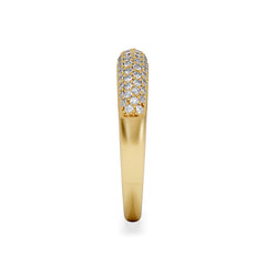 Lab Diamond Micro Pave Half Eternity Ring 0.50ct in 18k Gold Vermeil