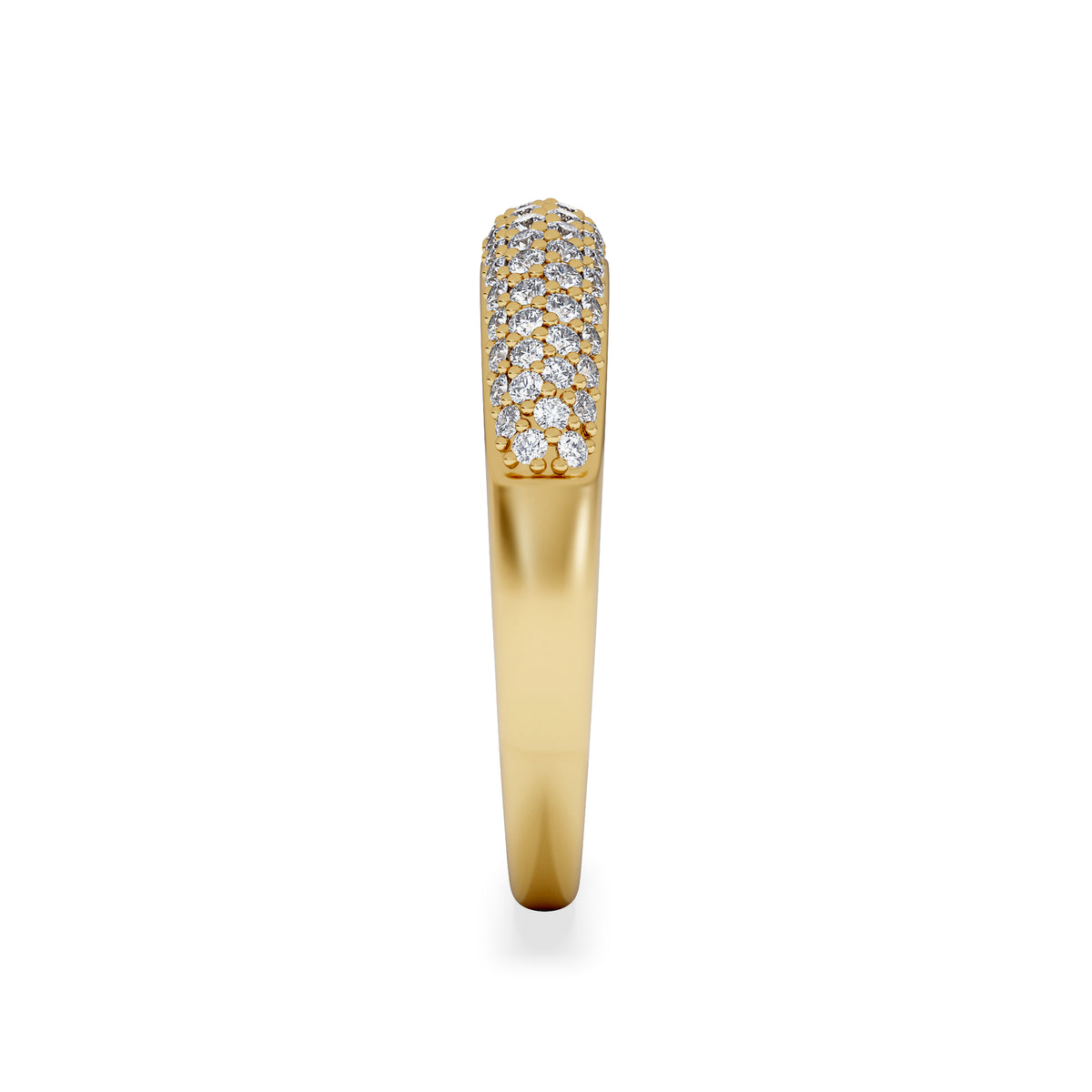 Lab Diamond Micro Pave Half Eternity Ring 0.50ct in 18k Gold Vermeil