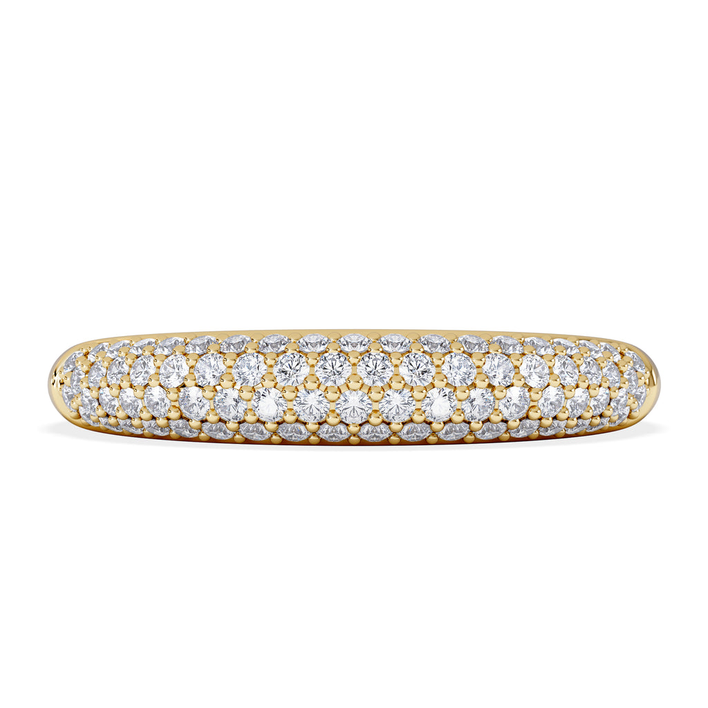 Lab Diamond Micro Pave Half Eternity Ring 0.50ct in 18k Gold Vermeil