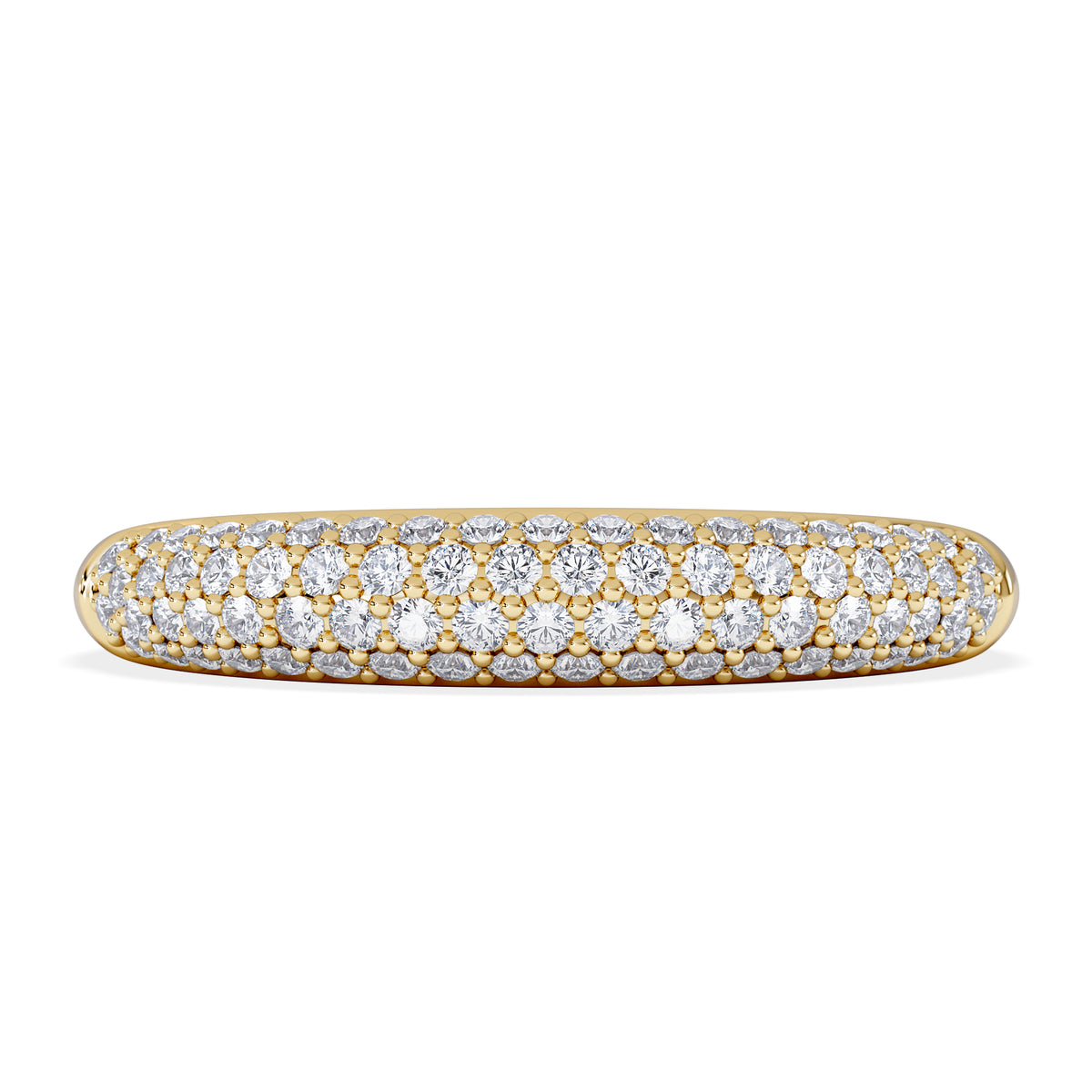 Lab Diamond Micro Pave Half Eternity Ring 0.50ct in 9k Gold