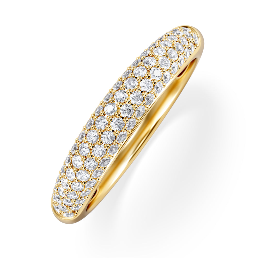 Lab Diamond Micro Pave Half Eternity Ring 0.50ct in 18k Gold Vermeil