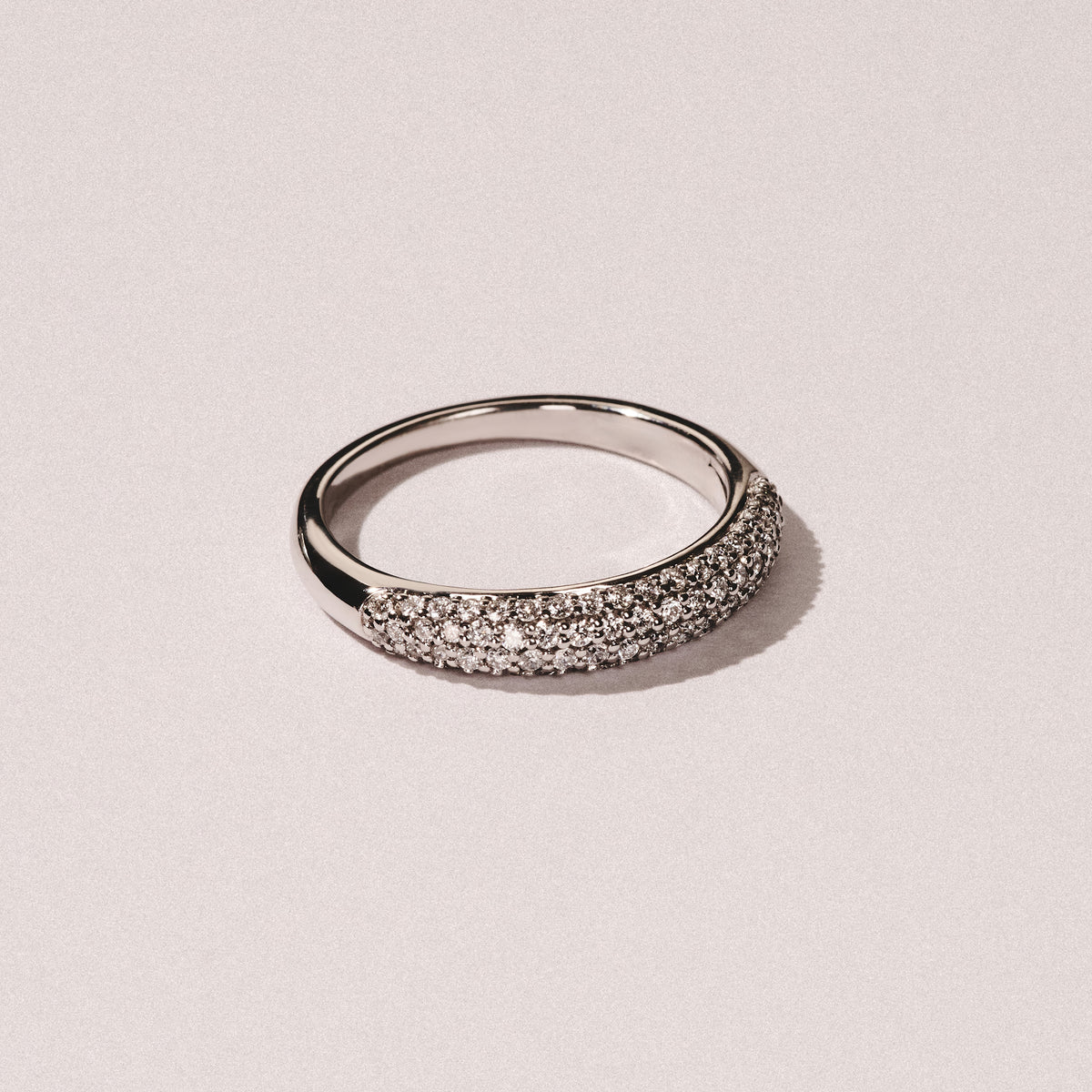 Lab Diamond Micro Pave Half Eternity Ring 0.50ct in 925 Silver