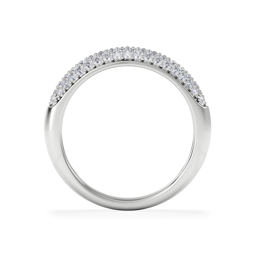 Lab Diamond Micro Pave Half Eternity Ring 0.50ct in 9k White Gold