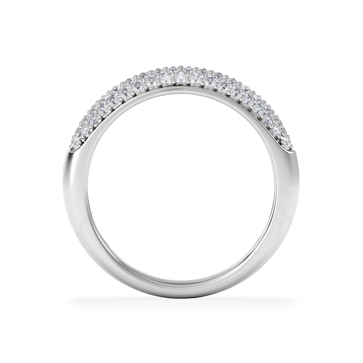 Lab Diamond Micro Pave Half Eternity Ring 0.50ct in 9k White Gold