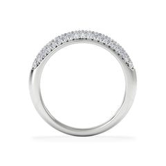 Lab Diamond Micro Pave Half Eternity Ring 0.50ct in 925 Silver