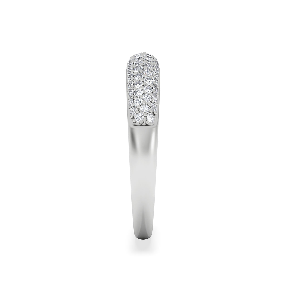 Lab Diamond Micro Pave Half Eternity Ring 0.50ct in 9k White Gold