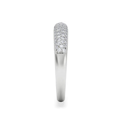 Lab Diamond Micro Pave Half Eternity Ring 0.50ct in 925 Silver