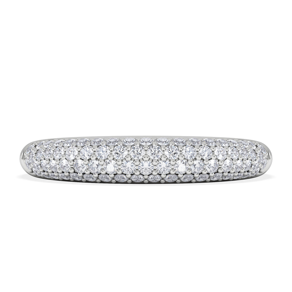 Lab Diamond Micro Pave Half Eternity Ring 0.50ct in 9k White Gold