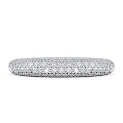 Lab Diamond Micro Pave Half Eternity Ring 0.50ct in 925 Silver