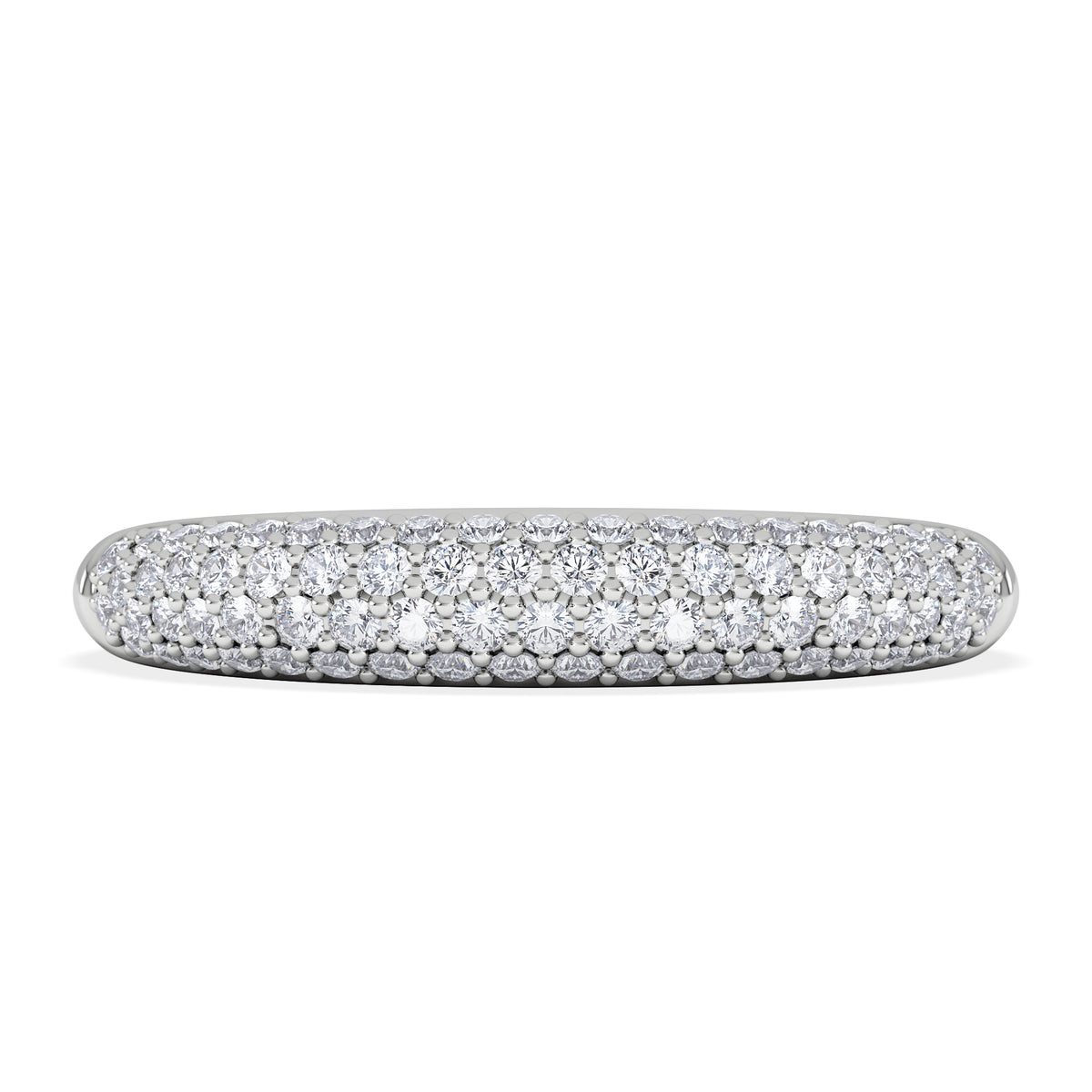 Lab Diamond Micro Pave Half Eternity Ring 0.50ct in 925 Silver