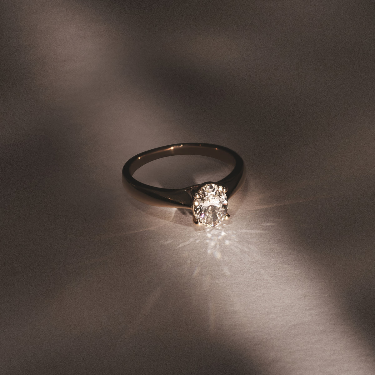 Naomi Oval Cut Lab Diamond Engagement Ring 1.00ct H/SI in 9k Gold