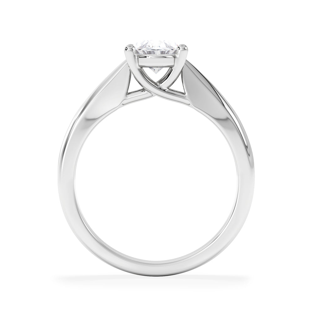 Naomi Oval Cut Lab Diamond Engagement Ring 1.00ct H/SI in 9k White Gold