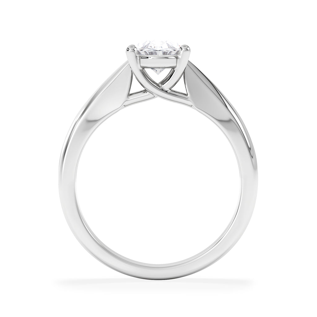 Naomi Oval Cut Lab Diamond Engagement Ring 1.00ct H/SI in 9k White Gold