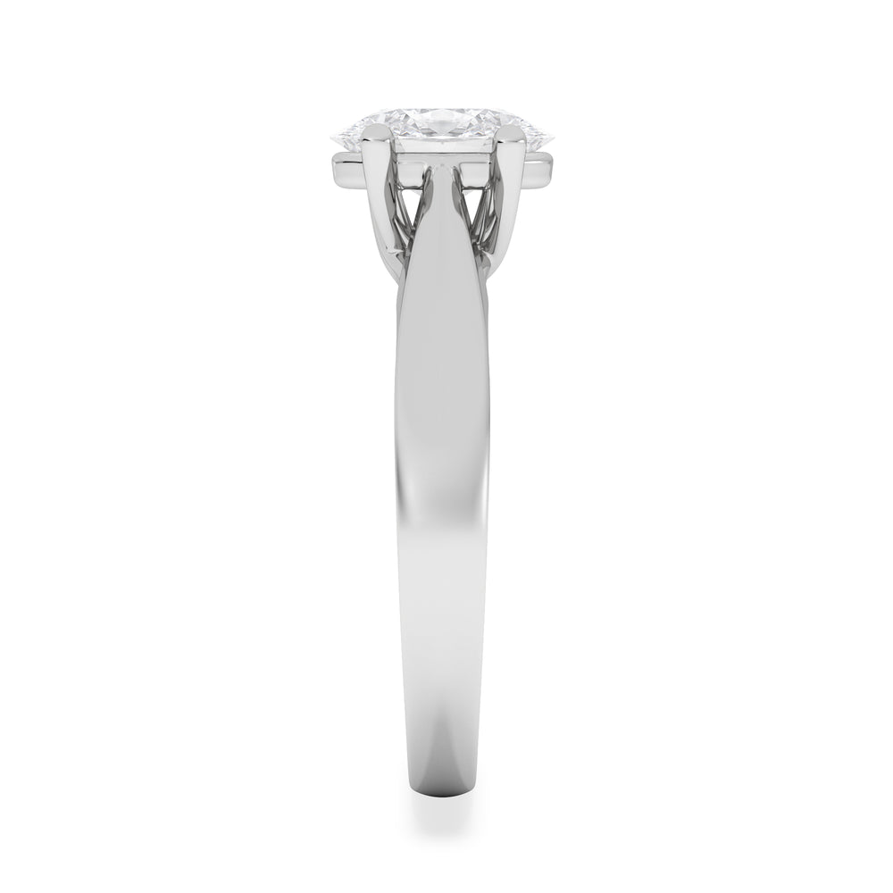 Naomi Oval Cut Lab Diamond Engagement Ring 1.00ct H/SI in 9k White Gold