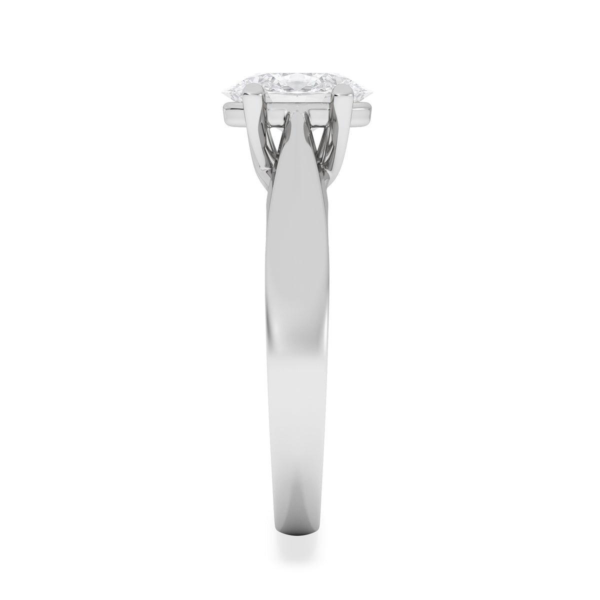 Naomi Oval Cut Lab Diamond Engagement Ring 1.00ct H/SI in 9k White Gold