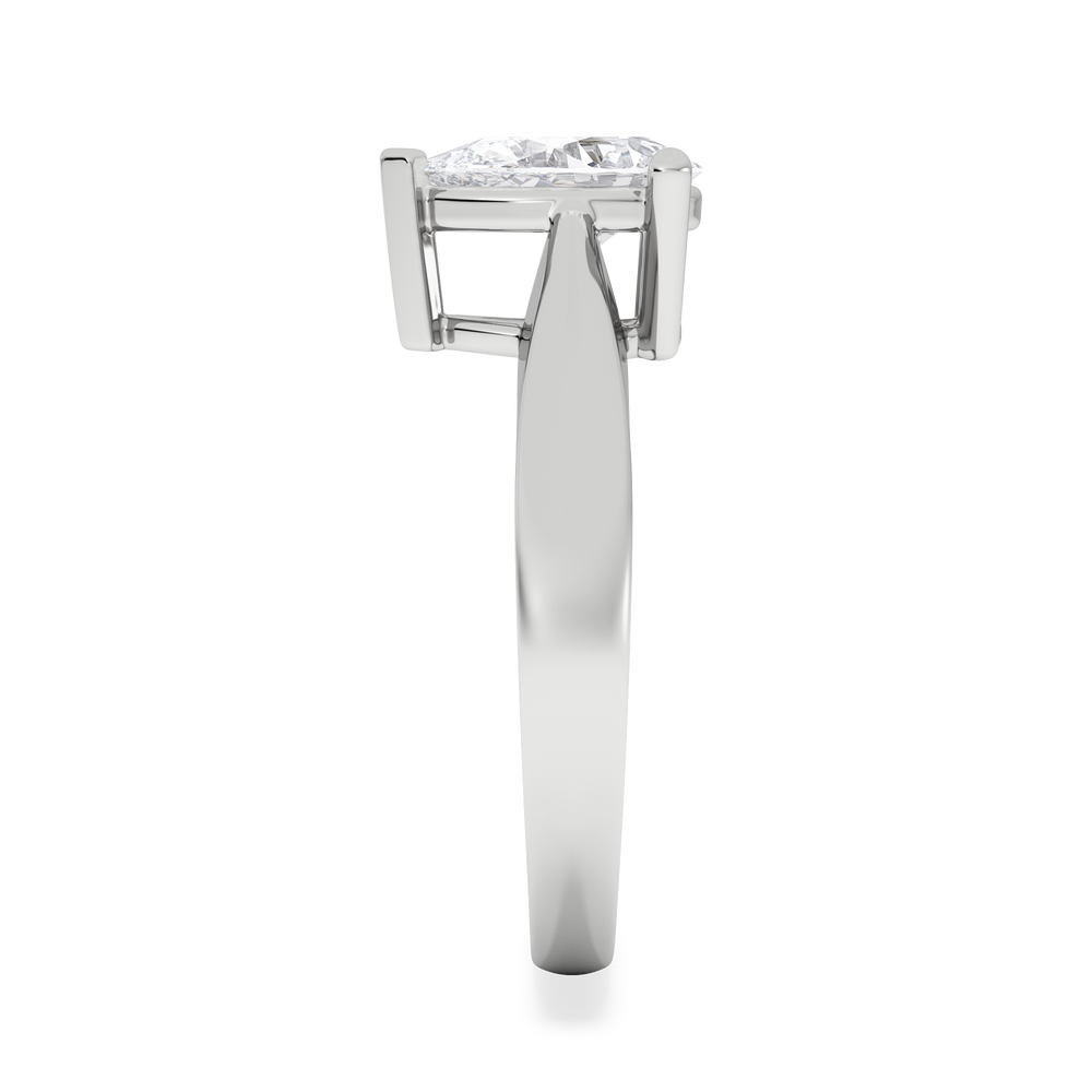 Naomi Pear Cut Lab Diamond Engagement Ring 1.00ct H/SI in 9k White Gold