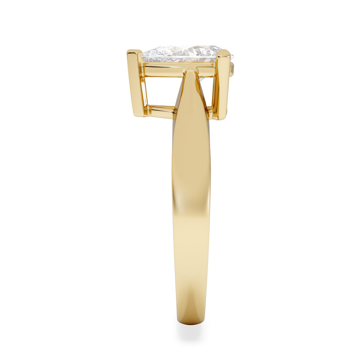 Naomi Pear Cut Lab Diamond Engagement Ring 1.00ct H/SI in 9k Gold