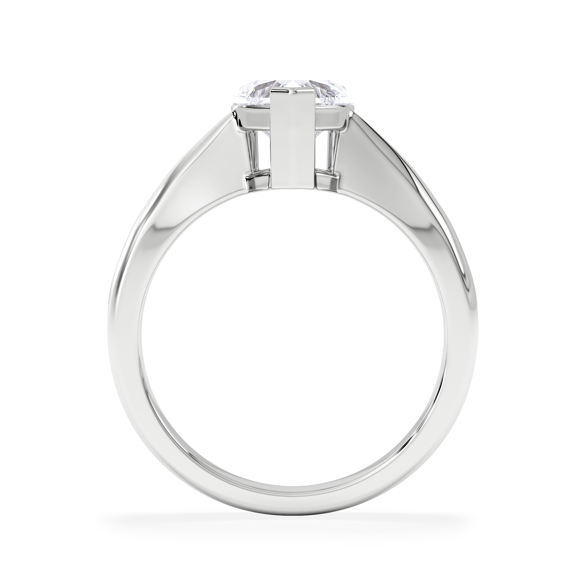 Naomi Heart Cut Lab Diamond Engagement Ring 1.00ct H/Si in 9k White Gold