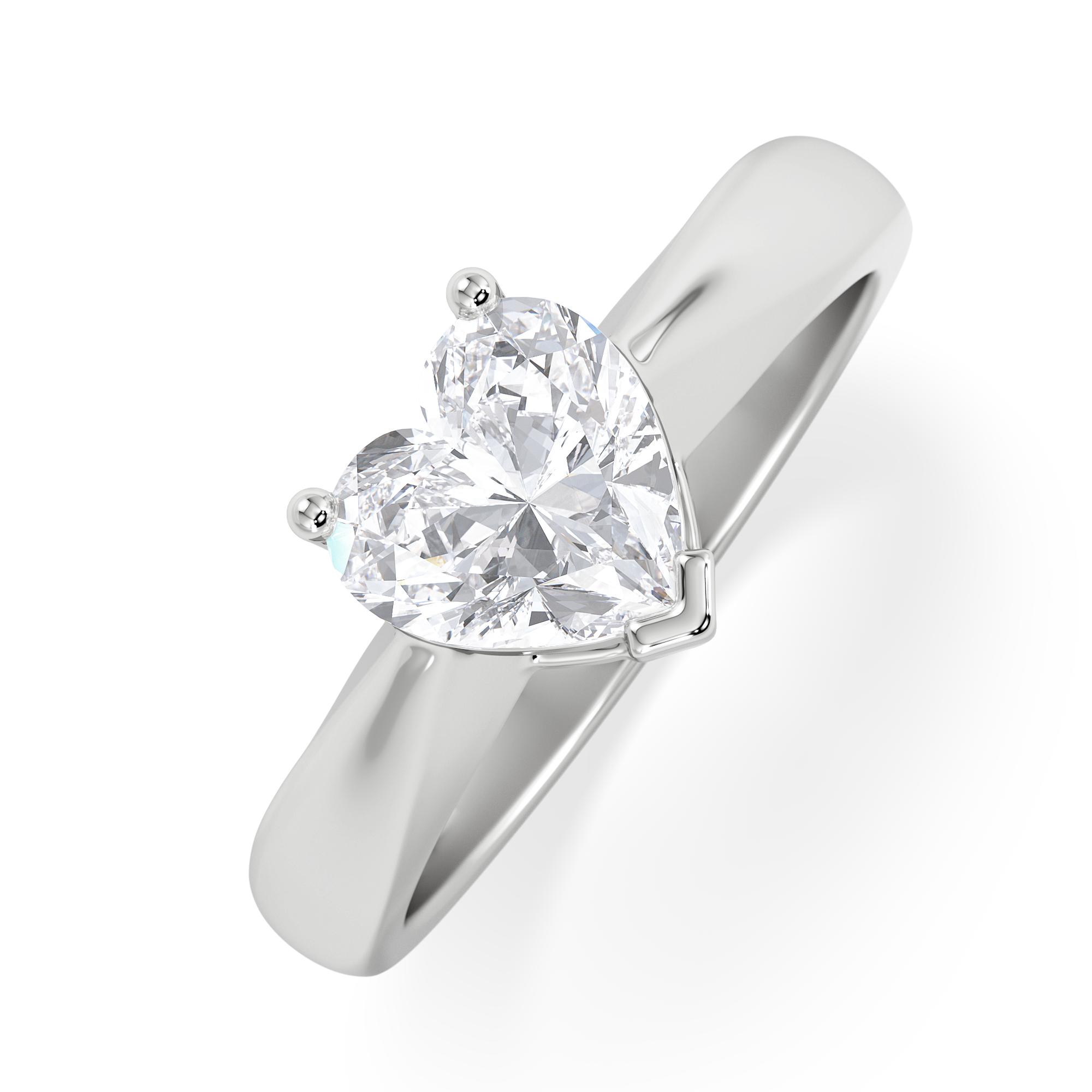 Naomi Heart Cut Lab Diamond Engagement Ring 1.00ct H/Si in 9k White Gold