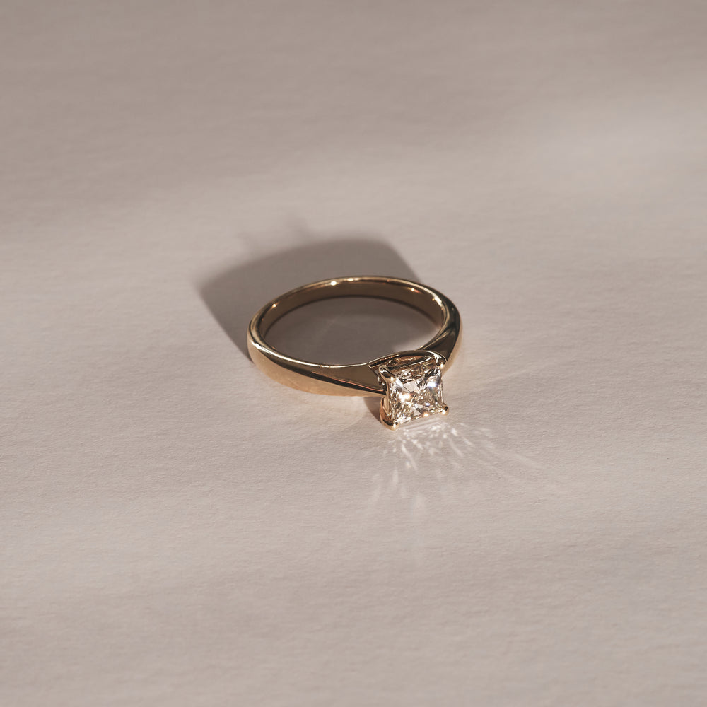 Naomi Princess Cut Lab Diamond Engagement Ring 1.00ct H/SI in 9k Gold
