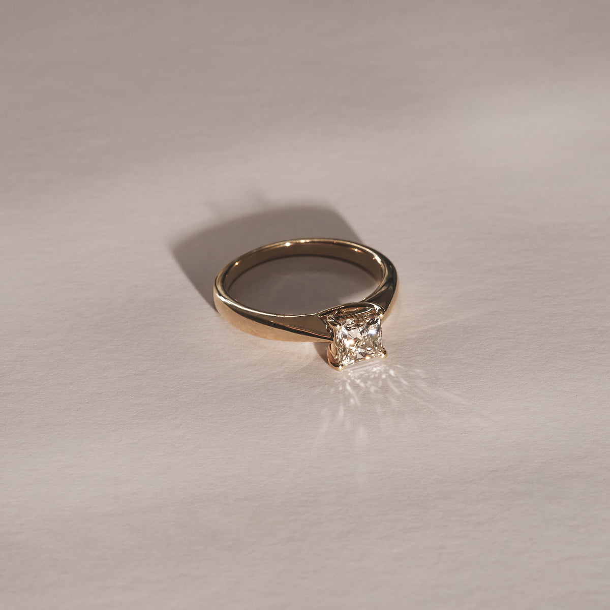 Naomi Princess Cut Lab Diamond Engagement Ring 1.00ct H/SI in 9k Gold