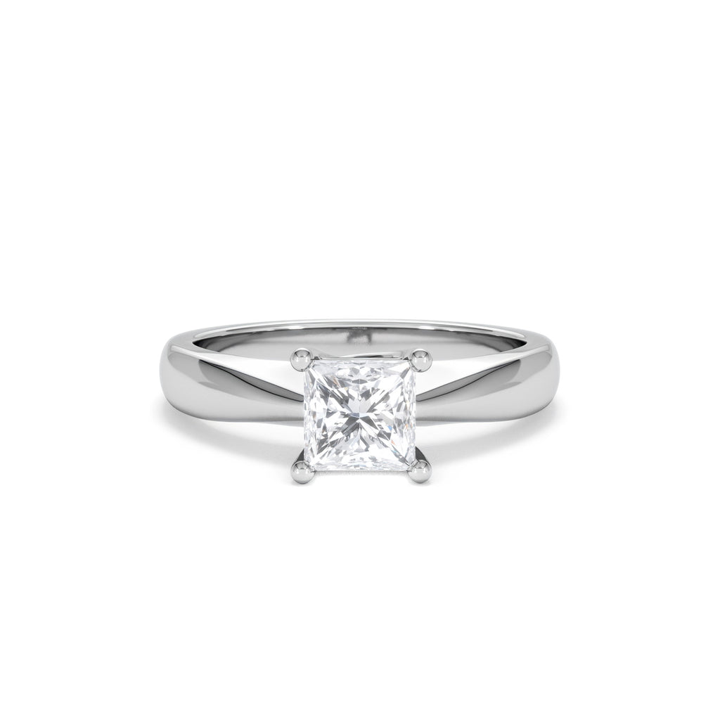 Naomi Princess Cut Lab Diamond Engagement Ring 1.00ct H/SI in 9k White Gold