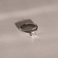 Naomi Princess Cut Lab Diamond Engagement Ring 1.00ct H/SI in 9k White Gold