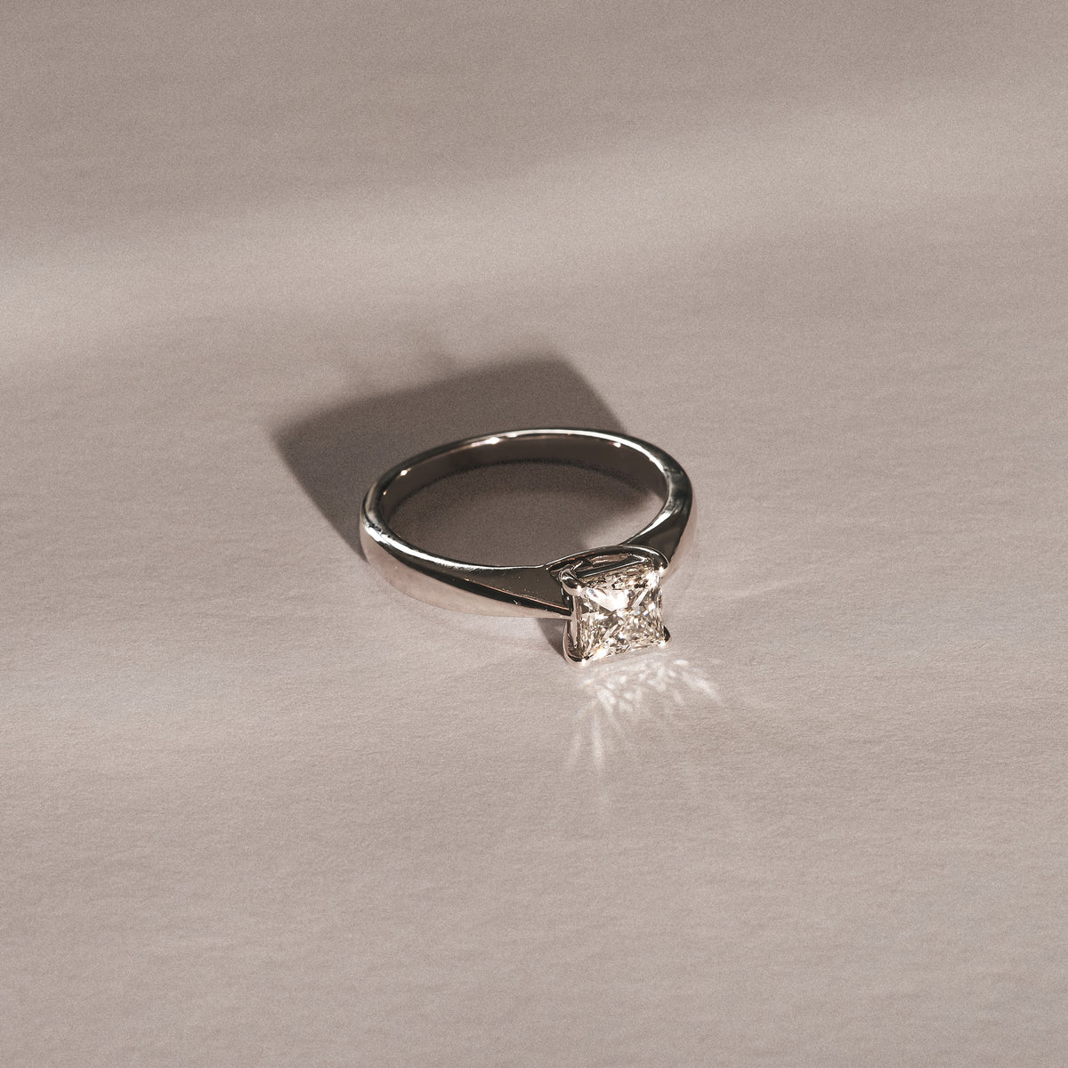 Naomi Princess Cut Lab Diamond Engagement Ring 1.00ct H/SI in 9k White Gold