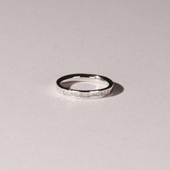 Eterna Lab Diamond Princess Cut Half Eternity Ring 0.30ct H/SI in 925 Silver