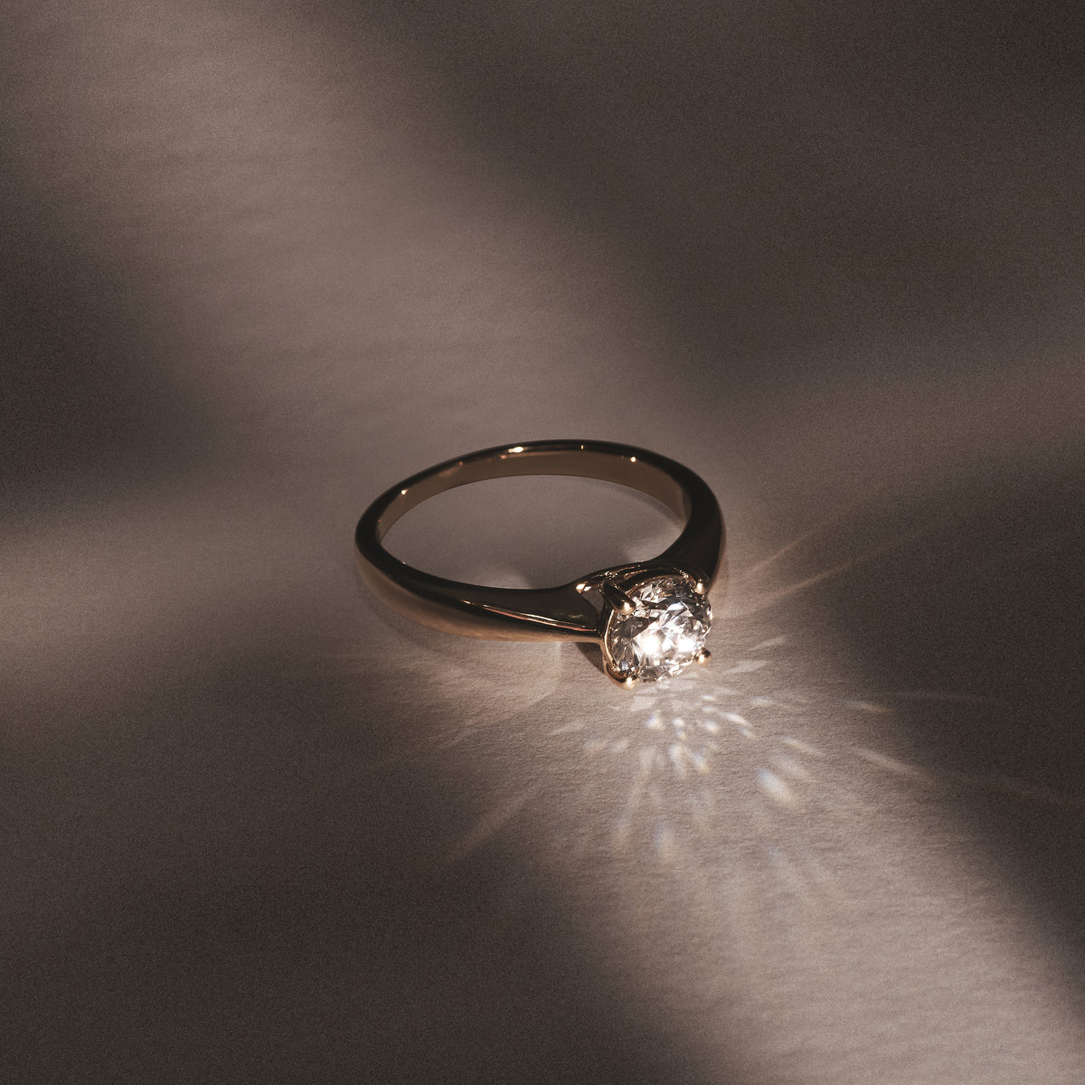 Naomi Round Cut Lab Diamond Engagement Ring 1.00ct H/SI in 9k Gold