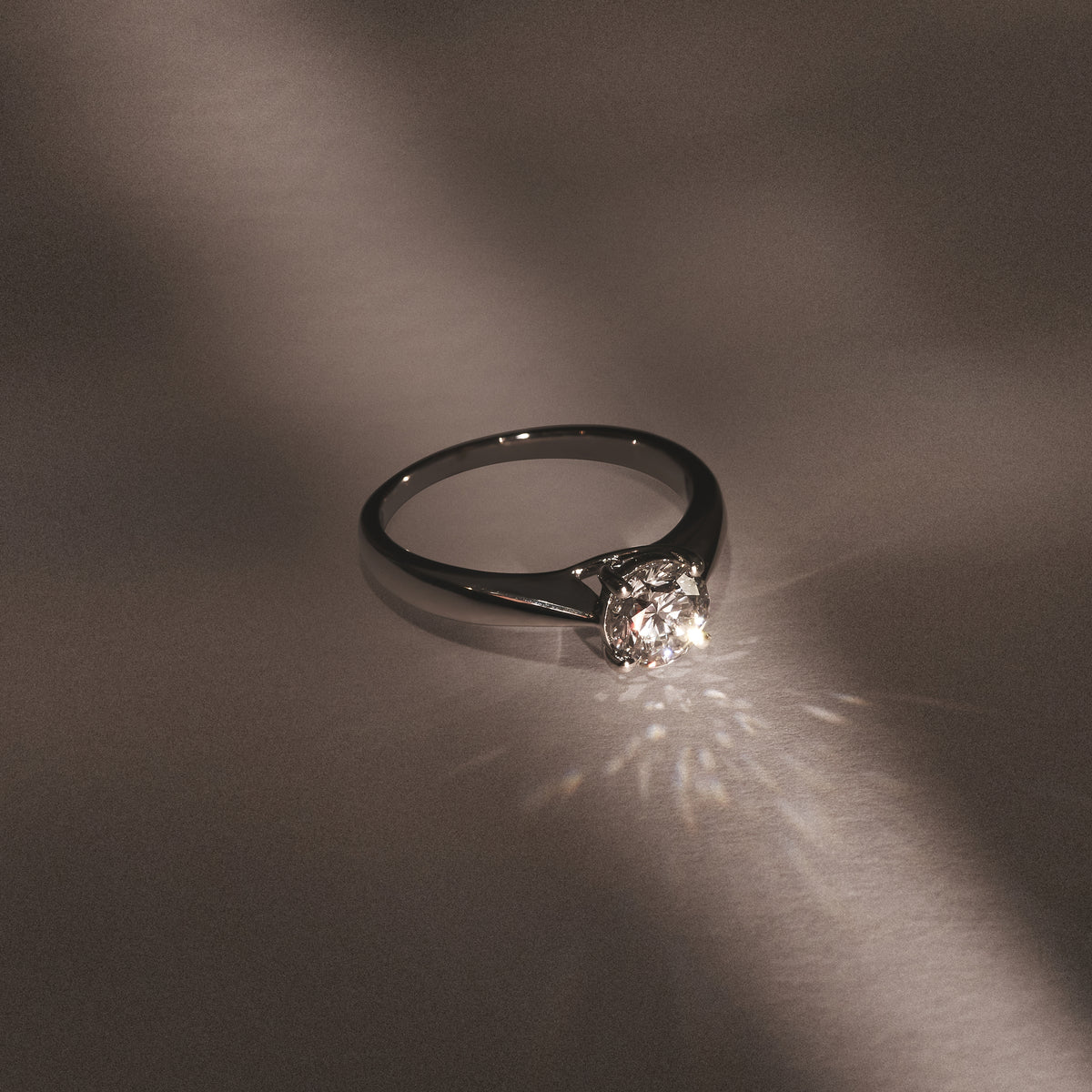 Naomi Round Cut Lab Diamond Engagement Ring 1.00ct H/SI in 9k White Gold