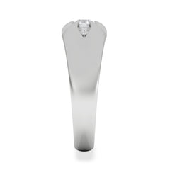 Lab Diamond Signet Ring 0.25ct Round Cut in 925 Silver