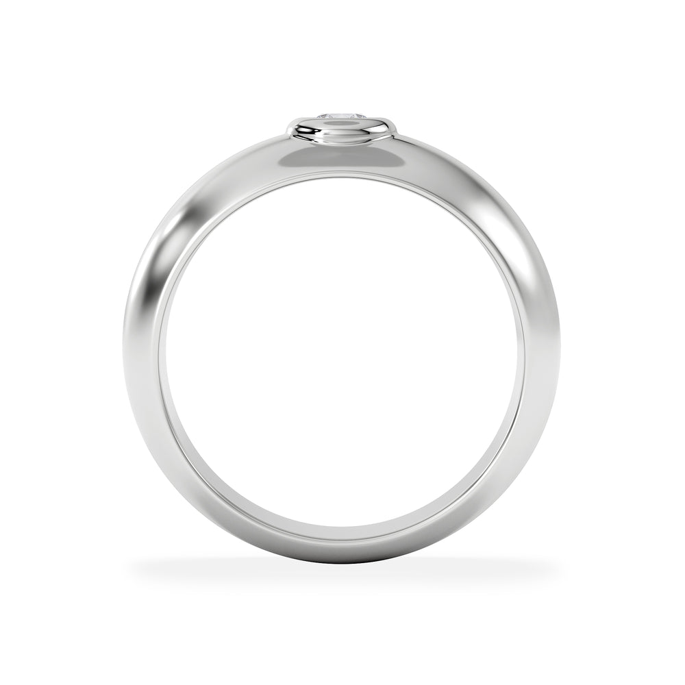 Lab Diamond Signet Ring 0.25ct in 925 Silver H/SI
