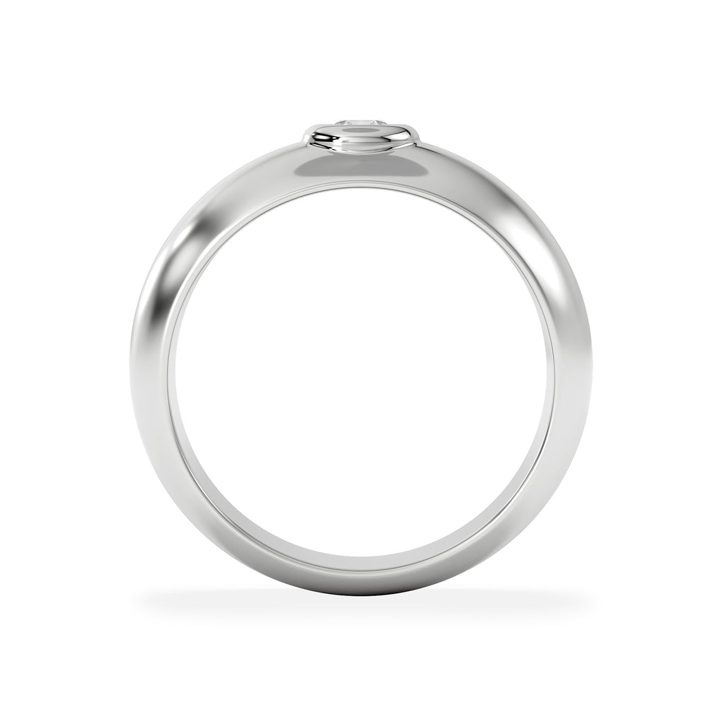 Lab Diamond Signet Ring 0.25ct in 925 Silver H/SI
